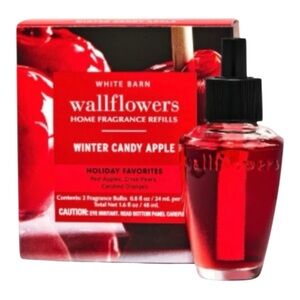 Bath and Body Works Winter Candy Apple Wallflower Refill Bulb Set of Two